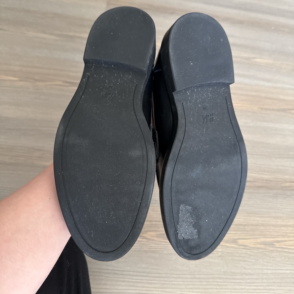 Women’s Black Leather Penny Loafers - Picture 4 of 5